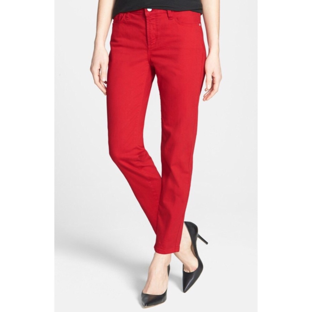 Petite Red Jeans